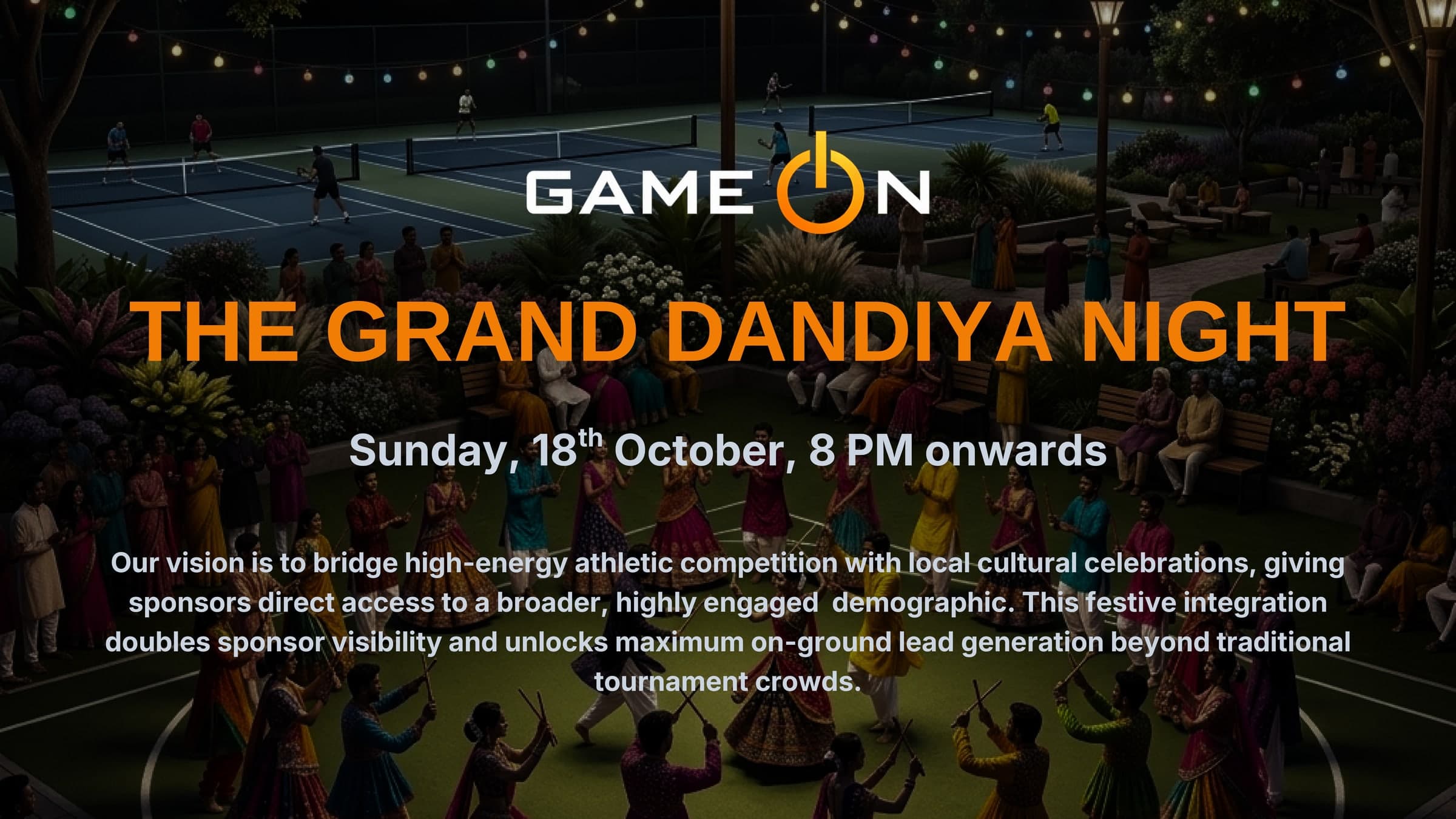 Game On sponsorship deck — slide 15 of 16