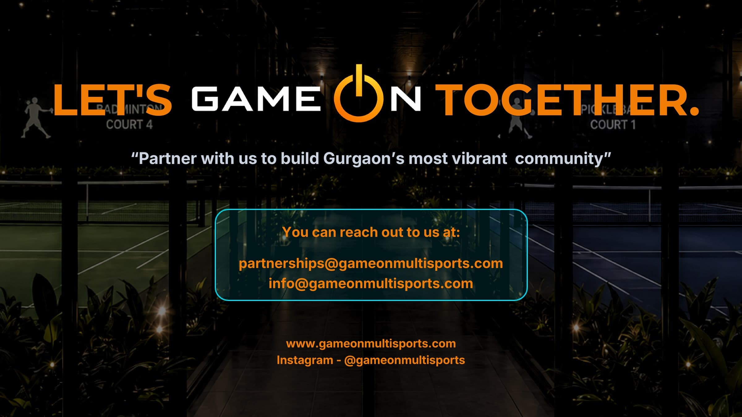 Game On sponsorship deck — slide 16 of 16
